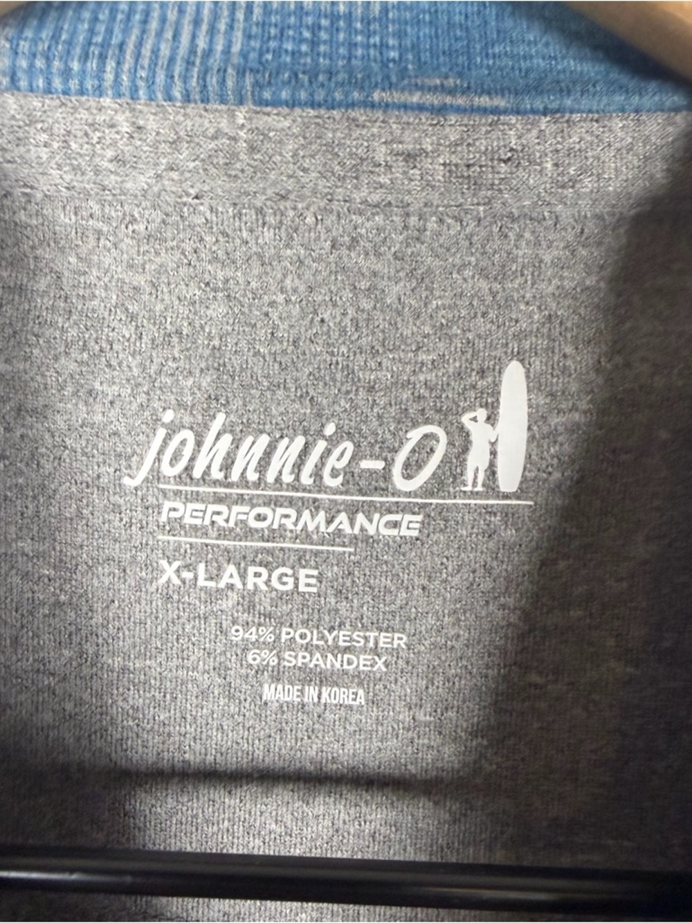 Johnnie-o Dowell Performance Fleece Camo 1/4 Zip Sweatshirt Mens Size XL Blue - Picture 4 of 7